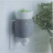 Load image into Gallery viewer, grey plug in soy tart wax warmer - The Urban Scent