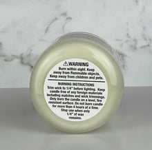 Load image into Gallery viewer, The Urban Scent scented soy wax candle, Candle warning and burning instruction label
