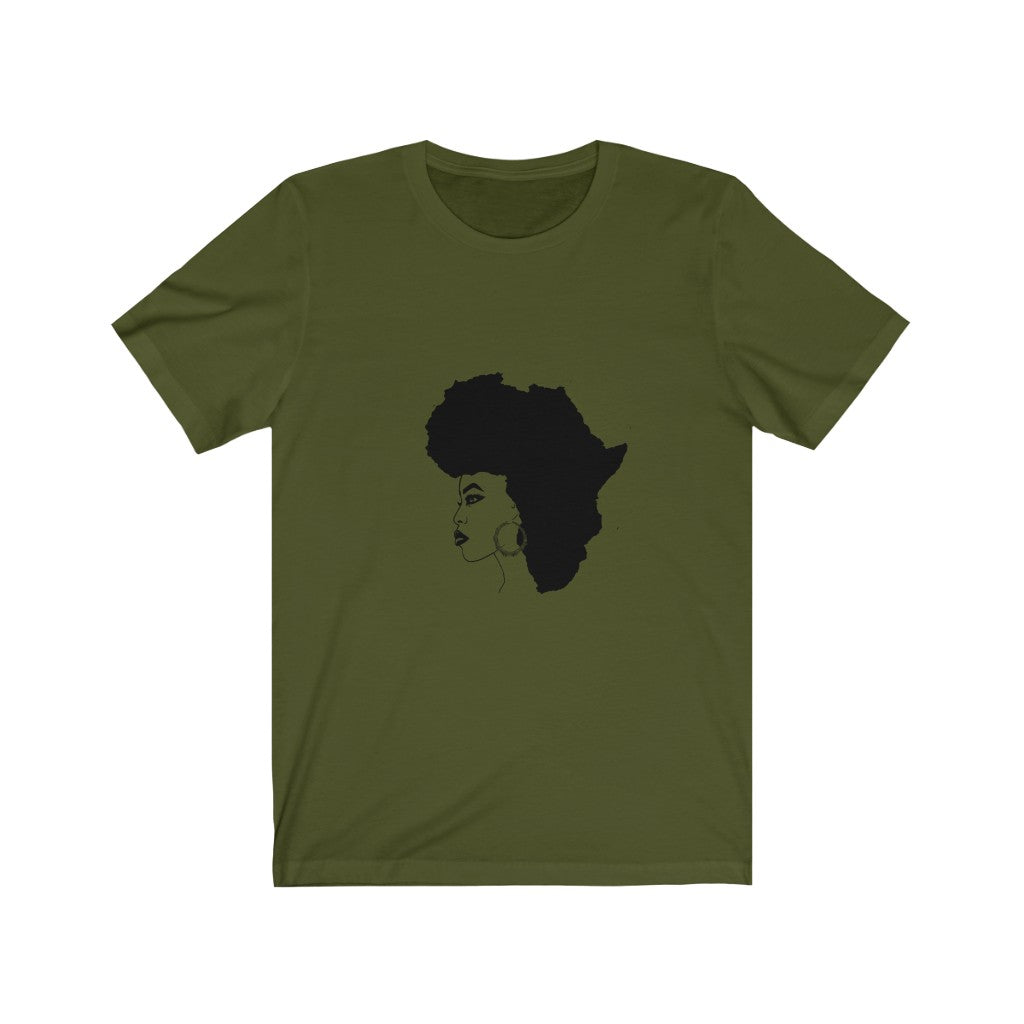 Africa short sleeve olive green tee shirt - The Urban Scent