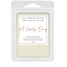 Load image into Gallery viewer, The Urban Scent 100% natural A Lovely Day scented soy wax melts. 2.5 oz Hand poured in NJ
