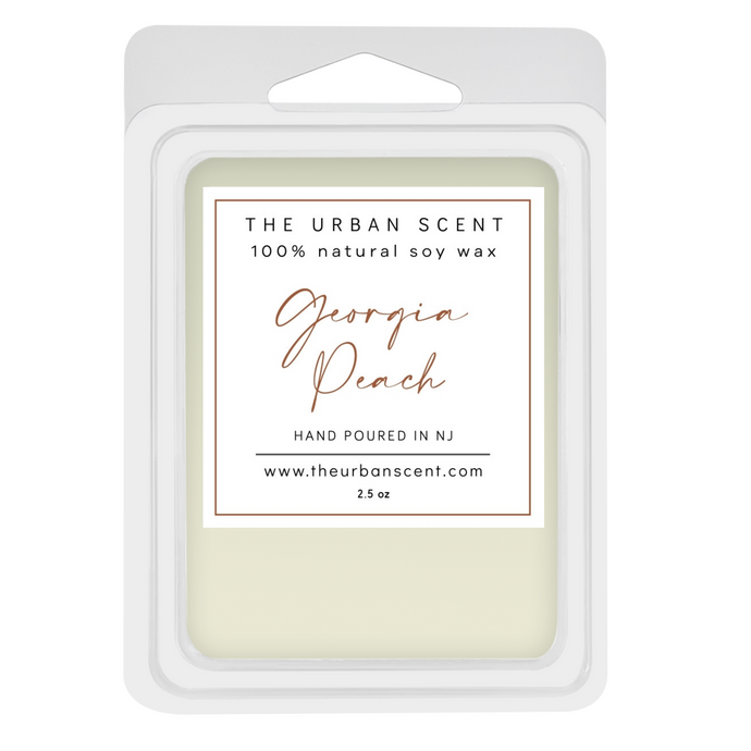 The Urban Scent 100% natural Georgia Peach scented wax melts. 2.5 oz Hand poured in NJ soy