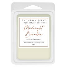 Load image into Gallery viewer, The Urban Scent 100% natural Midnight Bourbon scented wax melts. 2.5 oz Hand poured in NJ soy