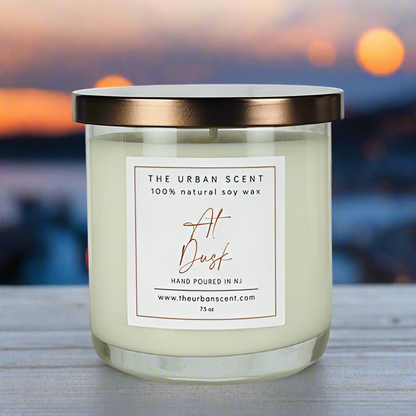 At Dusk scented soy candle, The Urban Scent