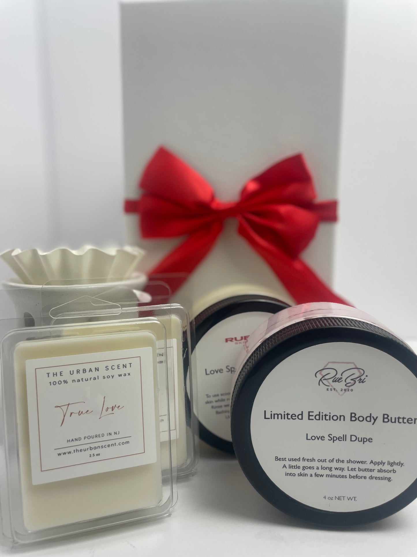 The Urban Scent True Love scented wax melts and Love Spell body Butter