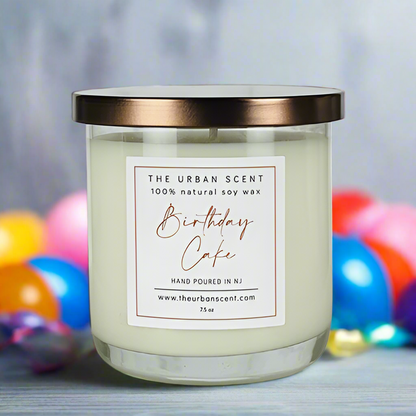 Birthday Cake scented soy candle, The Urban Scent