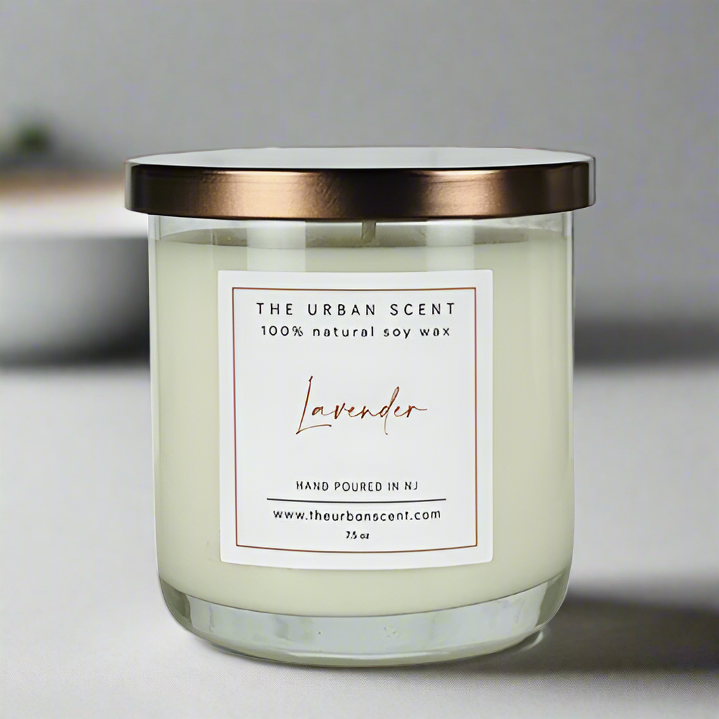 Lavender scented soy candle, The Urban Scent