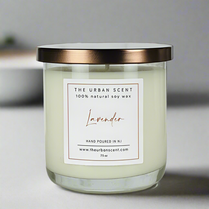 Lavender scented soy candle, The Urban Scent