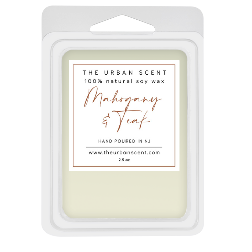 The Urban Scent 100% natural Mahogany Teakwood scented wax melts. 2.5 oz Hand poured in NJ soy