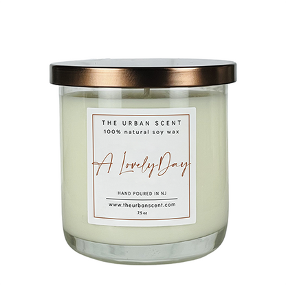 A Lovely Day hand-poured soy candle with fresh apple and floral notes — 7.5oz The Urban Scent NJ