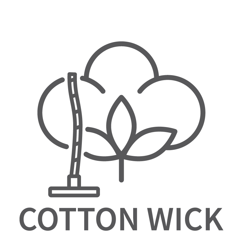The Urban Scent lead-free natural cotton wick icon for optimal candle scent throw