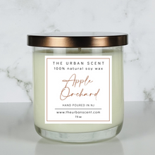 Load image into Gallery viewer, The Urban Scent 100% natural Apple Orchard scented soy candle. 7.5 oz Hand poured in NJ
