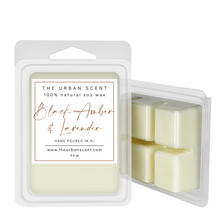 Load image into Gallery viewer, Black Amber &amp; Lavender scented soy wax melts , hand poured - The Urban Scent
