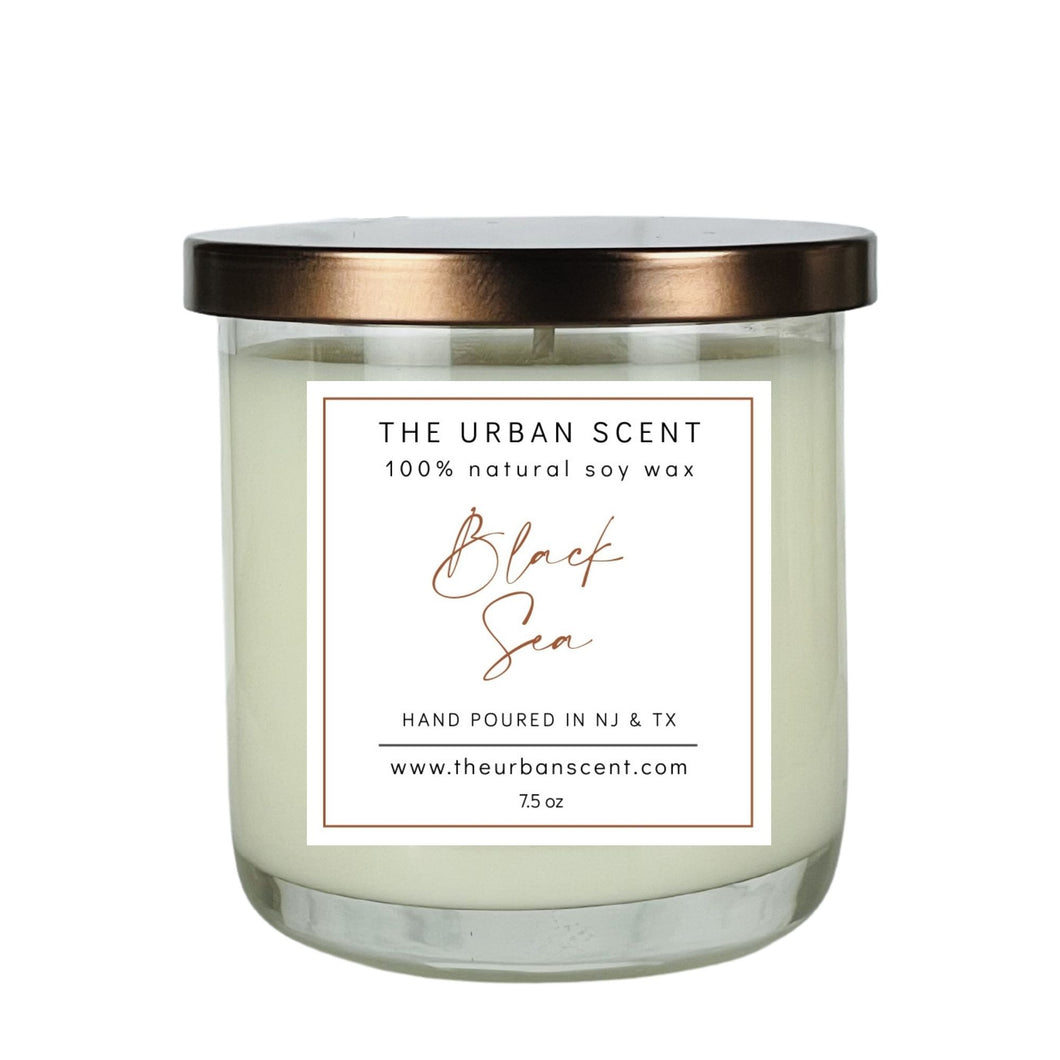 The Urban Scent 100% natural Black Sea scented soy candle. 7.5 oz Hand poured in NJ