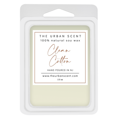 Clean Cotton scented soy wax melts , hand poured - The Urban Scent