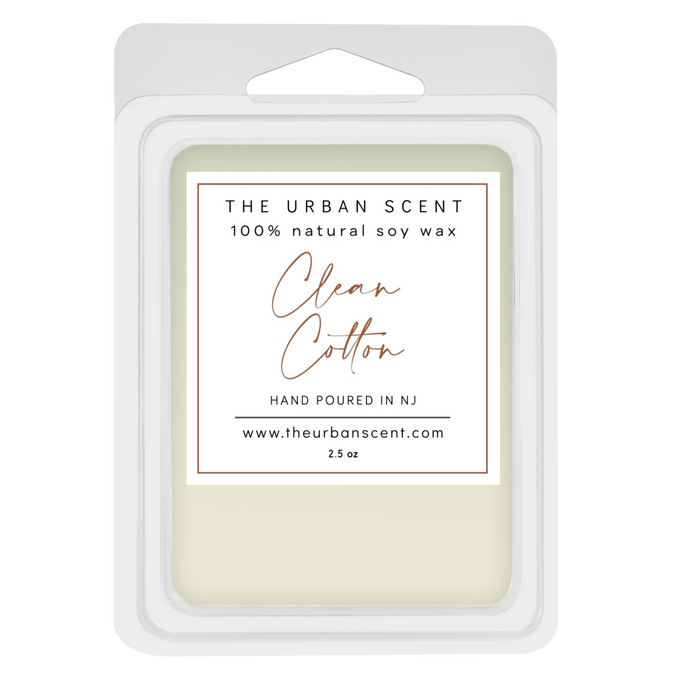 Clean Cotton scented soy wax melts , hand poured - The Urban Scent