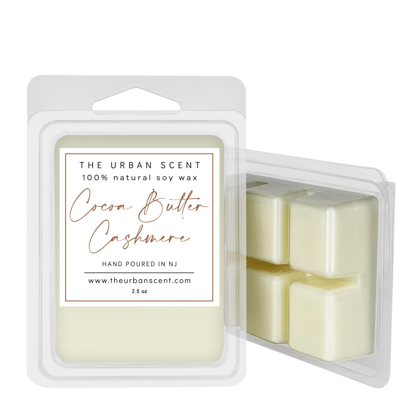 Cocoa Butter Cashmere scented soy wax melts , hand poured - The Urban Scent