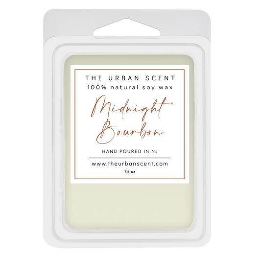 The Urban Scent 100% natural Midnight Bourbon scented wax melts. 2.5 oz Hand poured in NJ soy