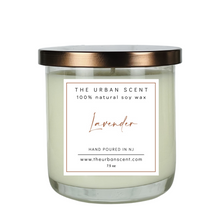 Load image into Gallery viewer, The Urban Scent 100% natural Lavender scented soy candle. 7.5 oz Hand poured in NJ
