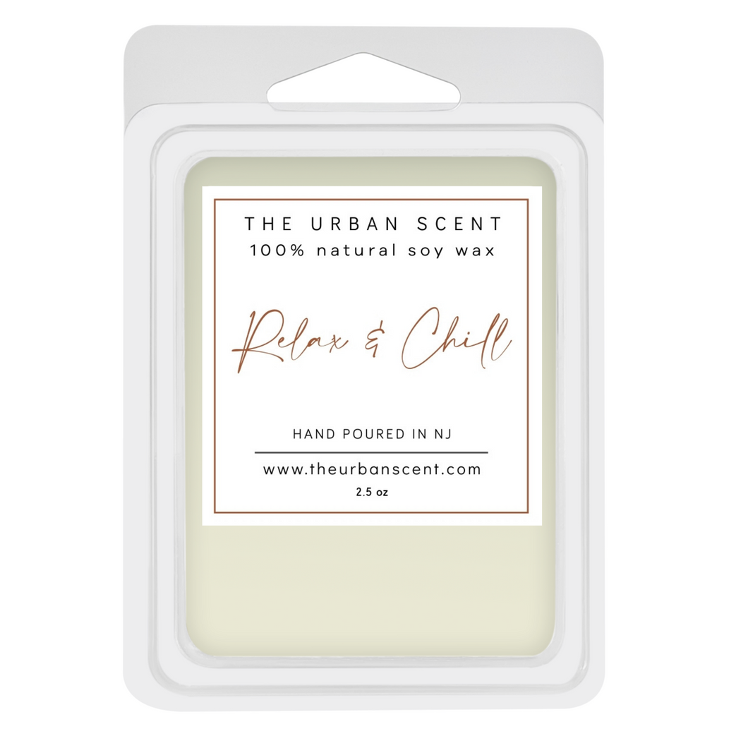The Urban Scent 100% natural Relax & Chill scented wax melts. 2.5 oz Hand poured in NJ soy