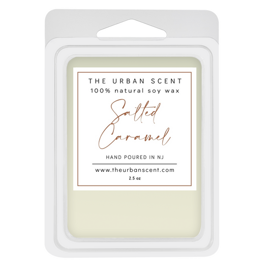 The Urban Scent 100% natural Salted Caramel scented wax melts. 2.5 oz Hand poured in NJ soy