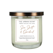 Load image into Gallery viewer, The Urban Scent 100% natural Sea Salt &amp; Orchid scented soy candle. 7.5 oz Hand poured in NJ
