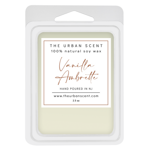 The Urban Scent 100% natural Vanilla Ambrette scented soy wax melts. 2.5 oz Hand poured in NJ