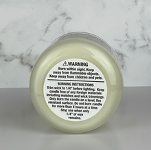 Load image into Gallery viewer, The Urban Scent Black Sea scented soy wax candle, Candle burning instruction label
