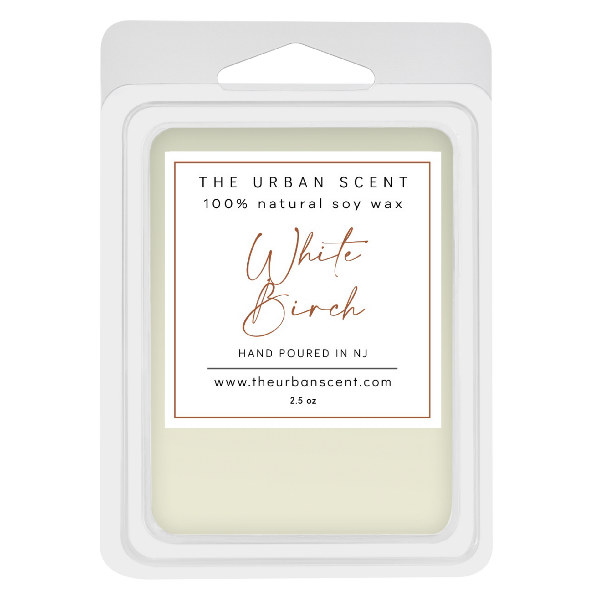 White Birch scented soy wax melts , hand poured - The Urban Scent