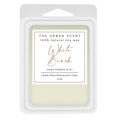 White Birch scented soy wax melts , hand poured - The Urban Scent