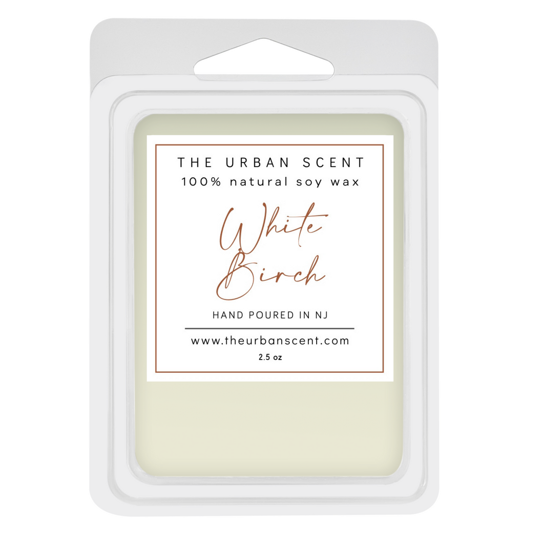 White Birch scented soy wax melts , hand poured - The Urban Scent